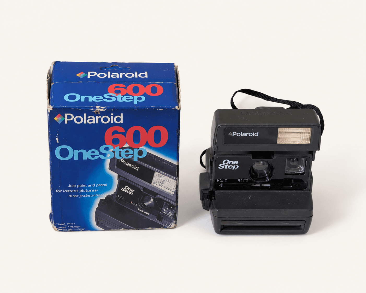 Polaroid OneStep 600 Instant Camera with Original Box + 1 pack of film